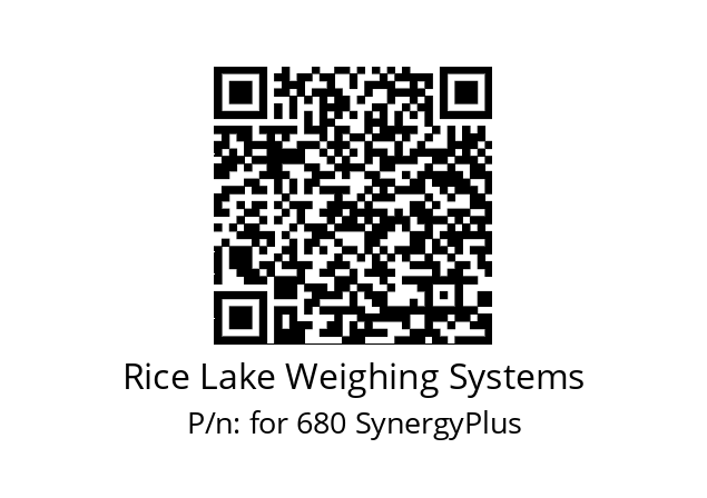   Rice Lake Weighing Systems for 680 SynergyPlus