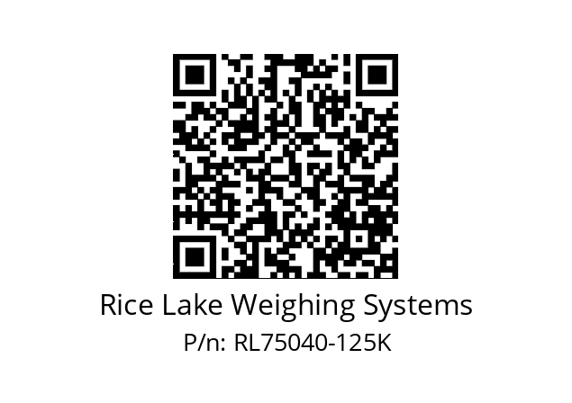   Rice Lake Weighing Systems RL75040-125K