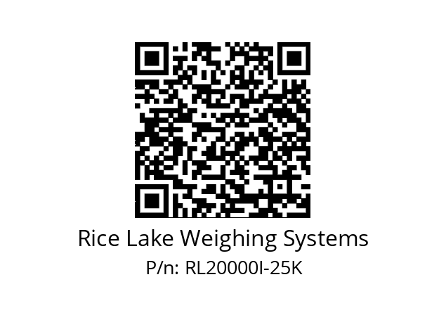   Rice Lake Weighing Systems RL20000I-25K