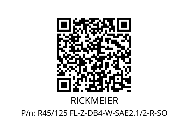   RICKMEIER R45/125 FL-Z-DB4-W-SAE2.1/2-R-SO