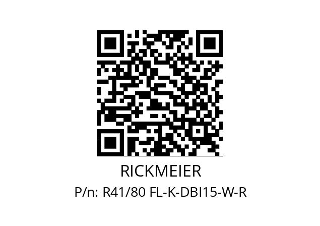   RICKMEIER R41/80 FL-K-DBI15-W-R