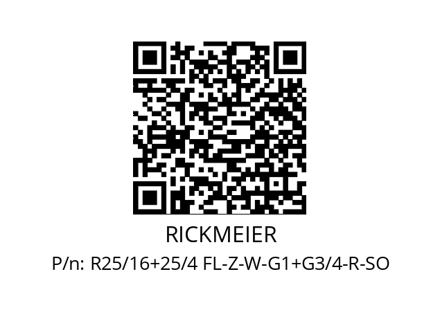   RICKMEIER R25/16+25/4 FL-Z-W-G1+G3/4-R-SO