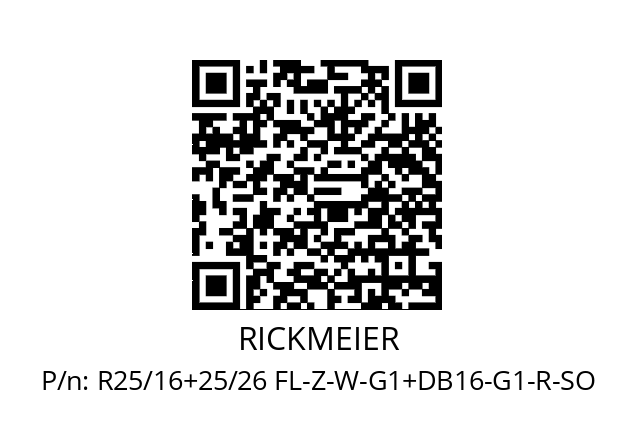   RICKMEIER R25/16+25/26 FL-Z-W-G1+DB16-G1-R-SO