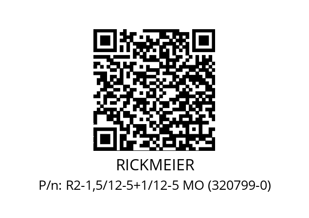   RICKMEIER R2-1,5/12-5+1/12-5 MO (320799-0)