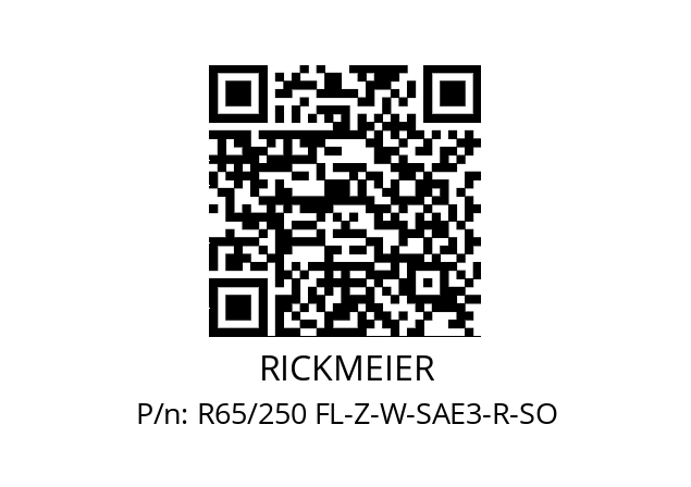   RICKMEIER R65/250 FL-Z-W-SAE3-R-SO