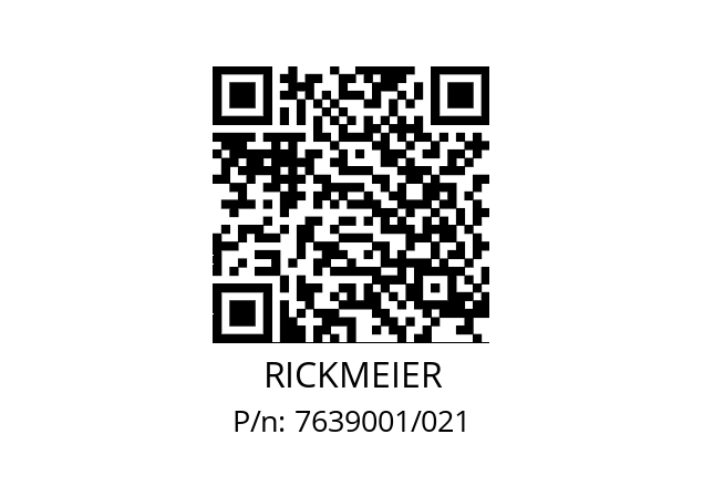   RICKMEIER 7639001/021