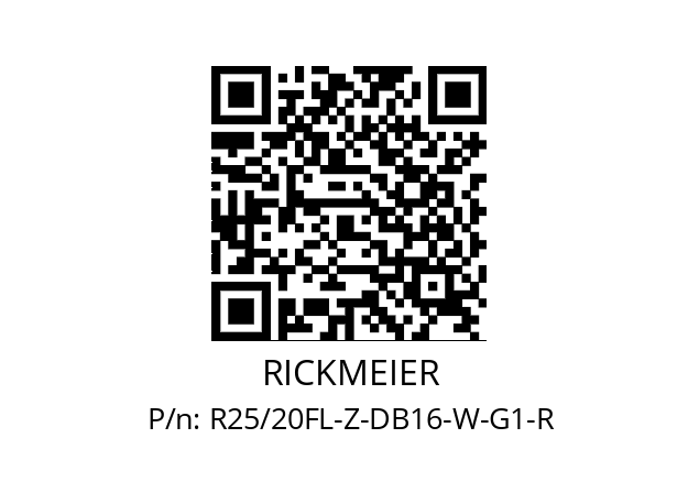   RICKMEIER R25/20FL-Z-DB16-W-G1-R