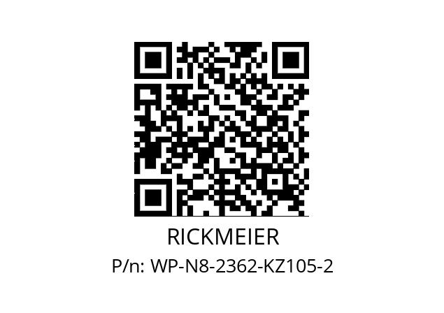   RICKMEIER WP-N8-2362-KZ105-2