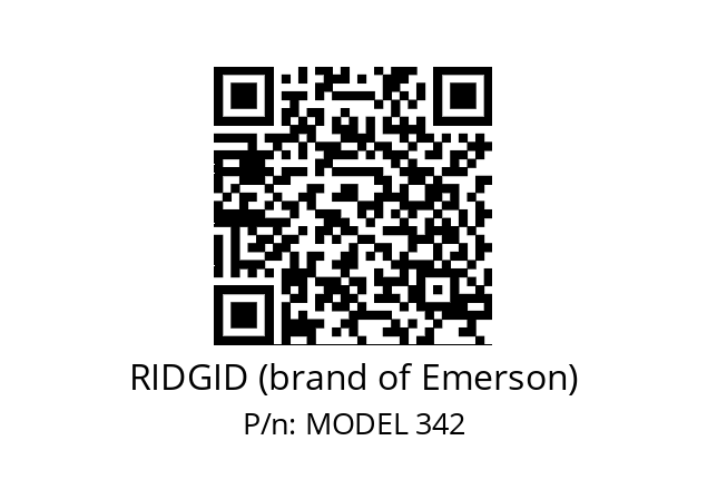   RIDGID (brand of Emerson) MODEL 342