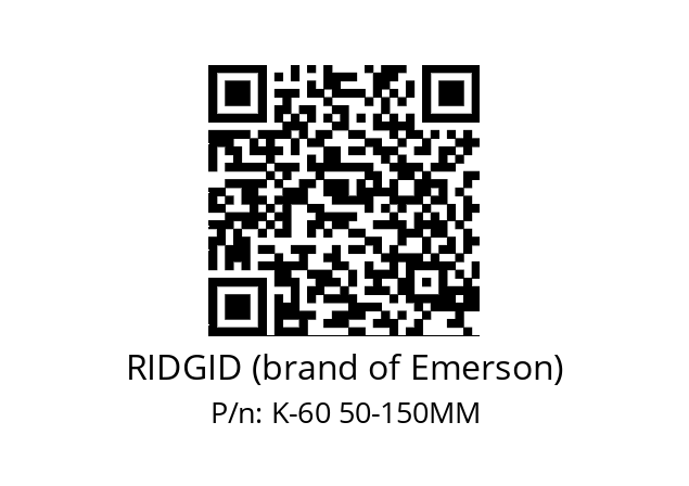   RIDGID (brand of Emerson) K-60 50-150MM