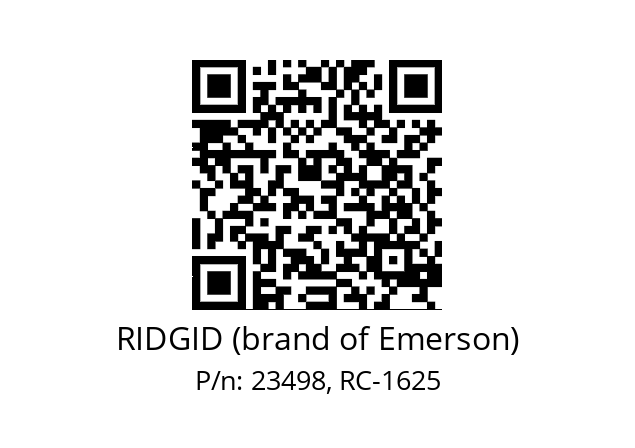   RIDGID (brand of Emerson) 23498, RC-1625