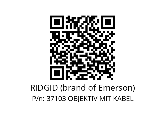   RIDGID (brand of Emerson) 37103 OBJEKTIV MIT KABEL