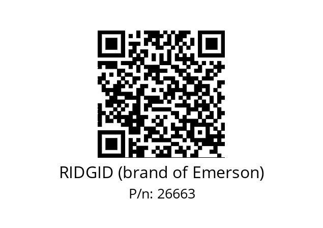   RIDGID (brand of Emerson) 26663