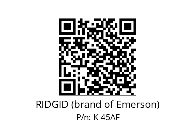   RIDGID (brand of Emerson) K-45AF