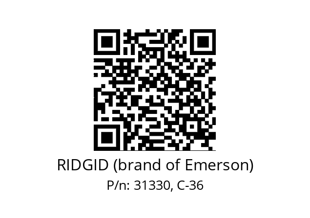   RIDGID (brand of Emerson) 31330, C-36