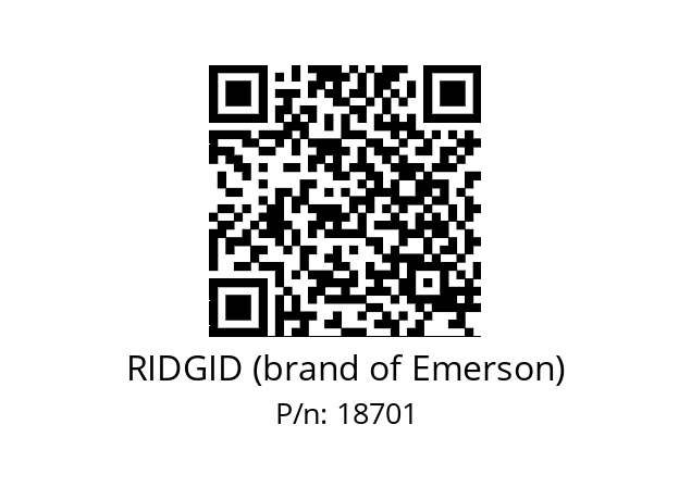   RIDGID (brand of Emerson) 18701