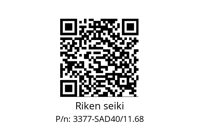   Riken seiki 3377-SAD40/11.68