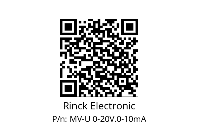   Rinck Electronic MV-U 0-20V.0-10mA