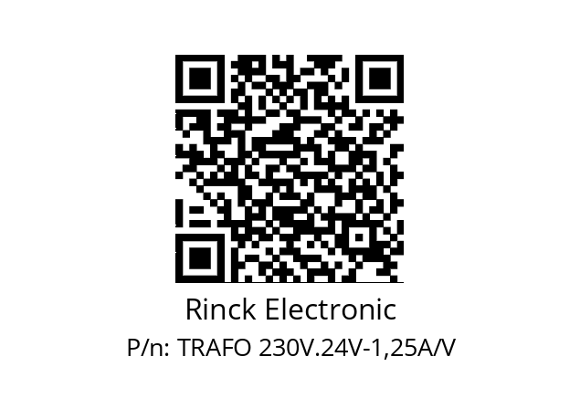   Rinck Electronic TRAFO 230V.24V-1,25A/V