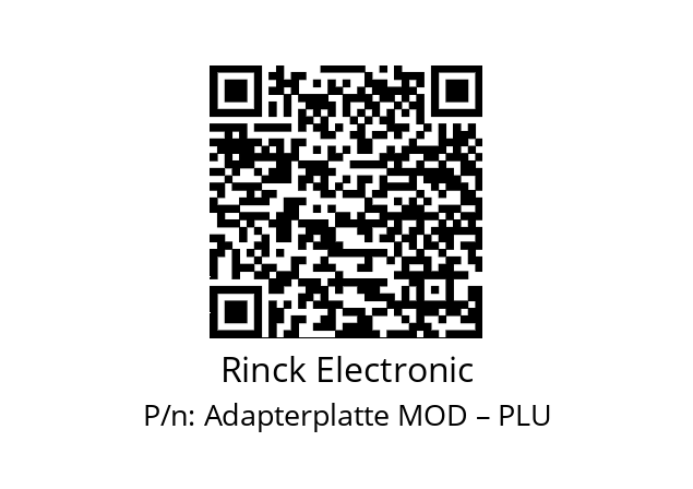   Rinck Electronic Adapterplatte MOD – PLU