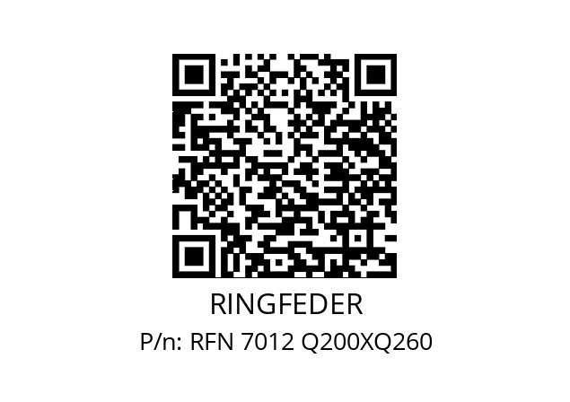   RINGFEDER RFN 7012 Q200XQ260