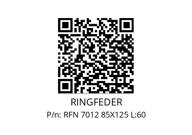   RINGFEDER RFN 7012 85X125 L:60