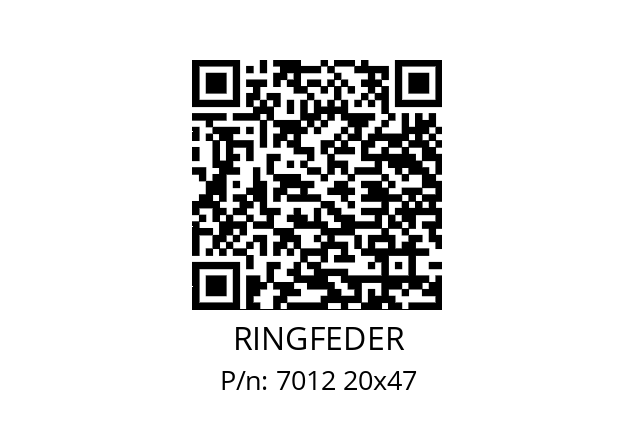   RINGFEDER 7012 20x47