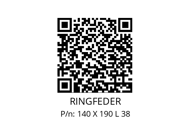   RINGFEDER 140 X 190 L 38