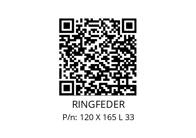   RINGFEDER 120 X 165 L 33