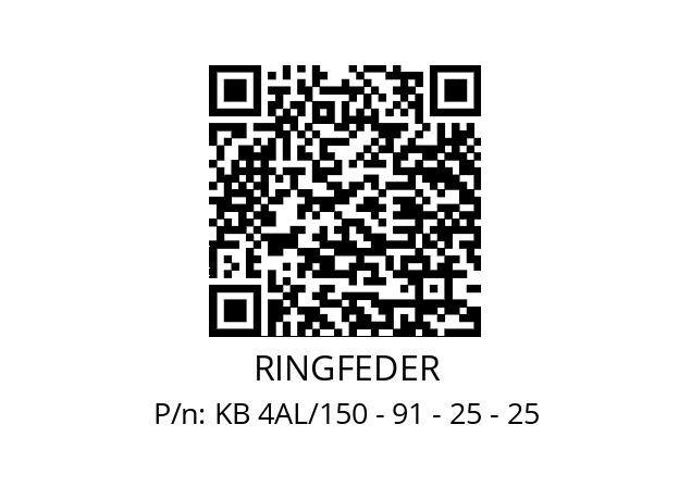   RINGFEDER KB 4AL/150 - 91 - 25 - 25