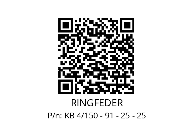   RINGFEDER KB 4/150 - 91 - 25 - 25