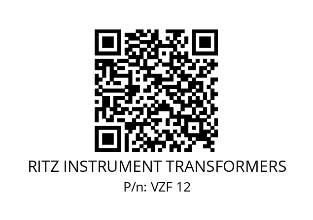   RITZ INSTRUMENT TRANSFORMERS VZF 12