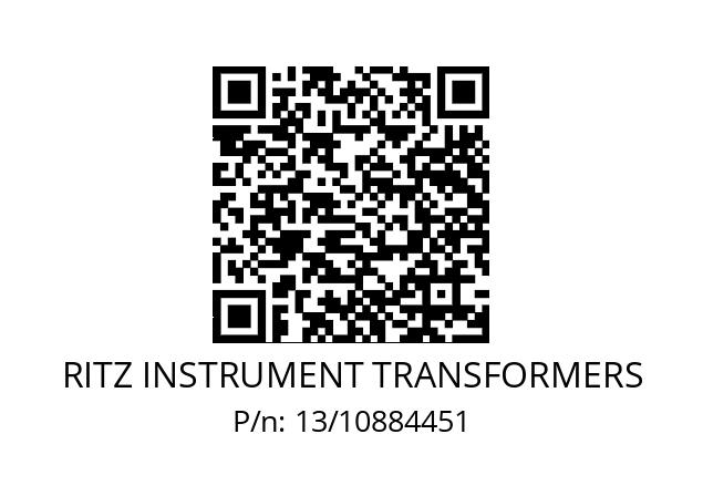   RITZ INSTRUMENT TRANSFORMERS 13/10884451