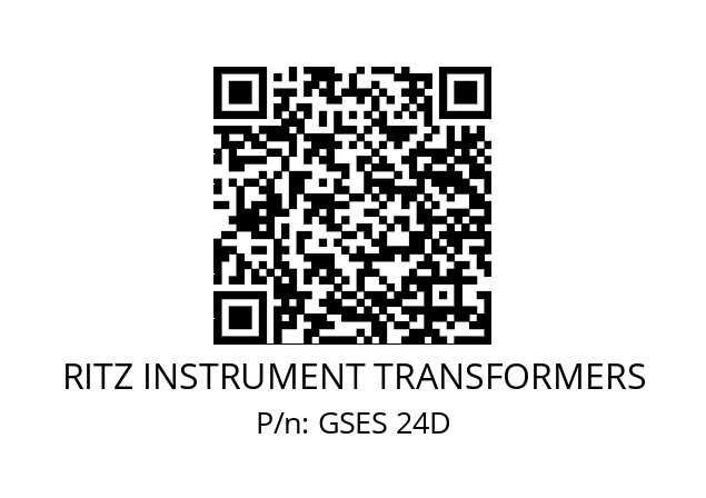   RITZ INSTRUMENT TRANSFORMERS GSES 24D