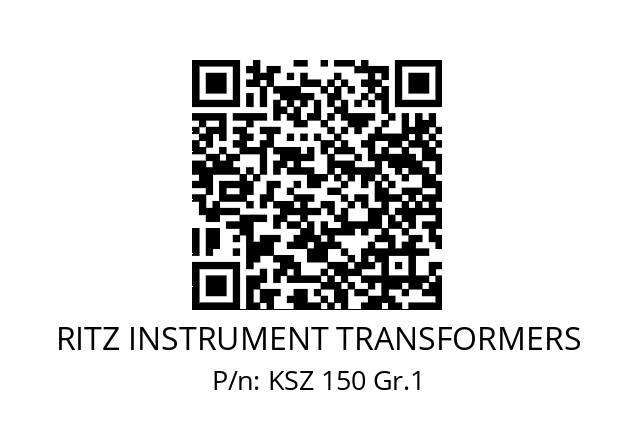   RITZ INSTRUMENT TRANSFORMERS KSZ 150 Gr.1