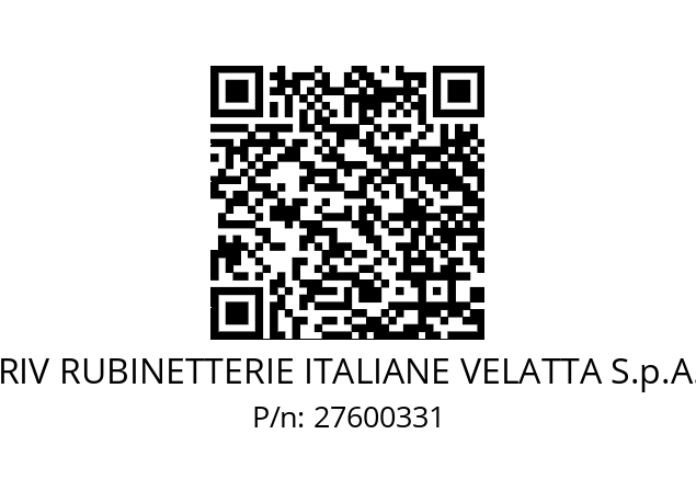   RIV RUBINETTERIE ITALIANE VELATTA S.p.A. 27600331