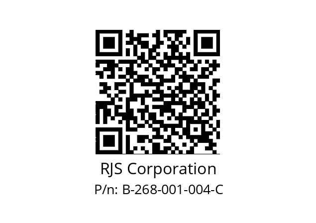   RJS Corporation B-268-001-004-C