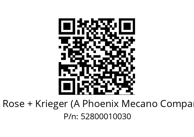   RK Rose + Krieger (A Phoenix Mecano Company) 52800010030