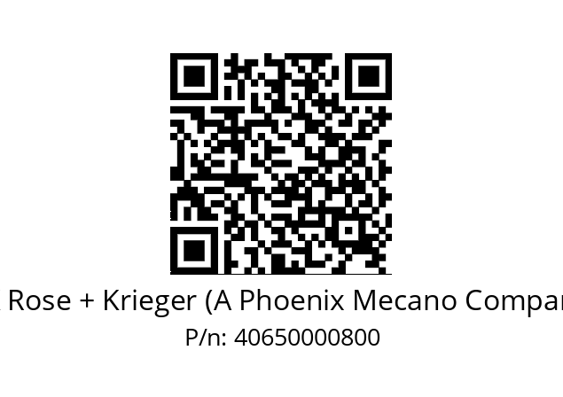   RK Rose + Krieger (A Phoenix Mecano Company) 40650000800