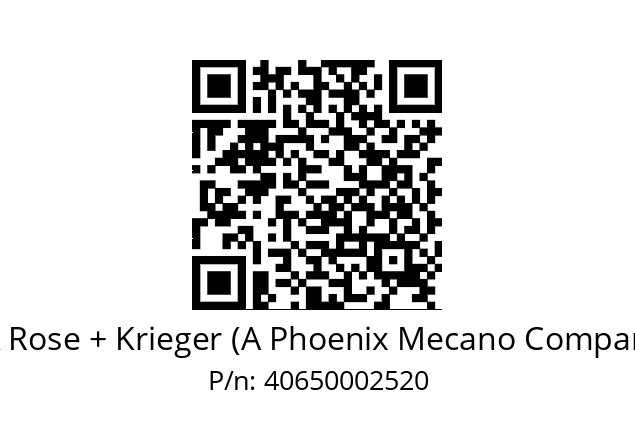   RK Rose + Krieger (A Phoenix Mecano Company) 40650002520