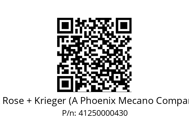   RK Rose + Krieger (A Phoenix Mecano Company) 41250000430