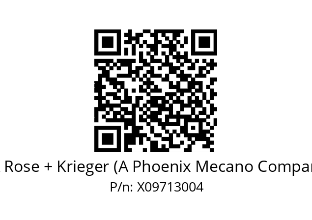   RK Rose + Krieger (A Phoenix Mecano Company) X09713004