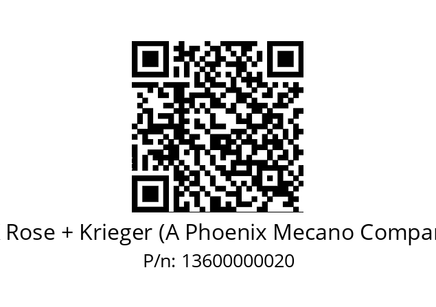   RK Rose + Krieger (A Phoenix Mecano Company) 13600000020