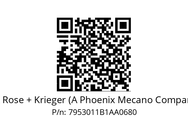   RK Rose + Krieger (A Phoenix Mecano Company) 7953011B1AA0680