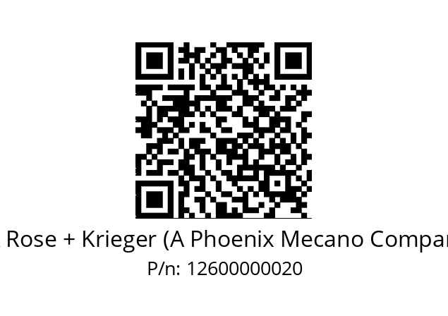   RK Rose + Krieger (A Phoenix Mecano Company) 12600000020