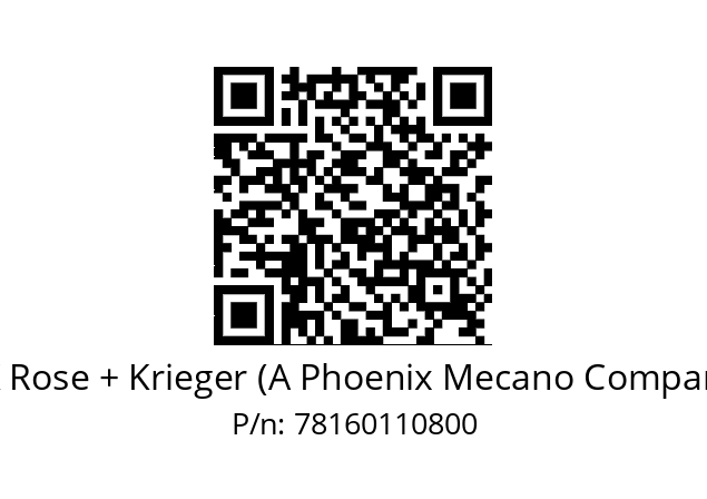   RK Rose + Krieger (A Phoenix Mecano Company) 78160110800