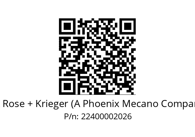   RK Rose + Krieger (A Phoenix Mecano Company) 22400002026