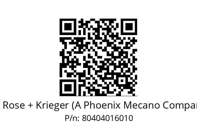   RK Rose + Krieger (A Phoenix Mecano Company) 80404016010