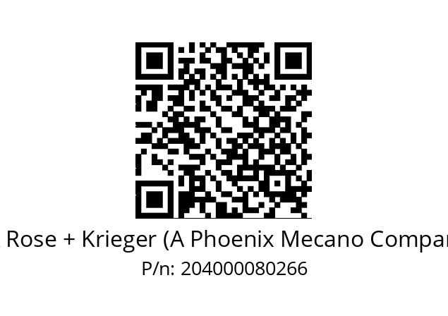   RK Rose + Krieger (A Phoenix Mecano Company) 204000080266