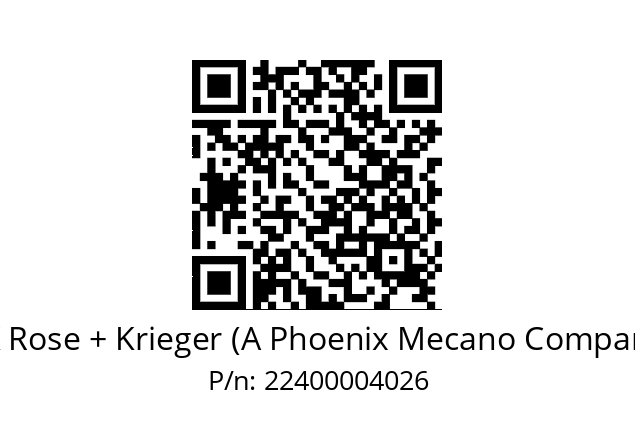   RK Rose + Krieger (A Phoenix Mecano Company) 22400004026